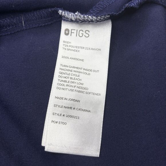 Figs Scrub Top Catarina One Pocket Scrub Shirt Women's Large - Navy Blue - Picture 8 of 8